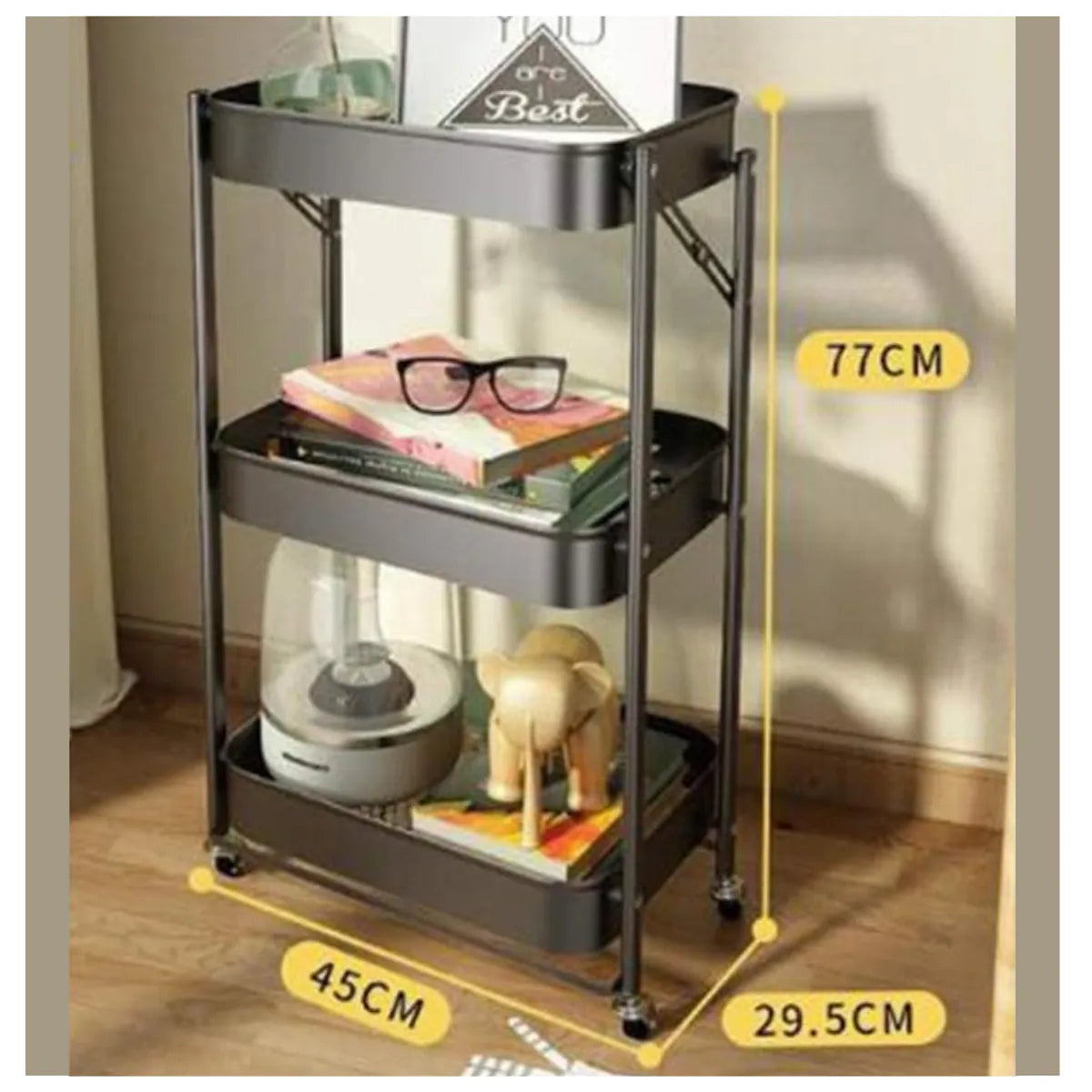 Carro Estante Organizador 3 Niveles - Plegable