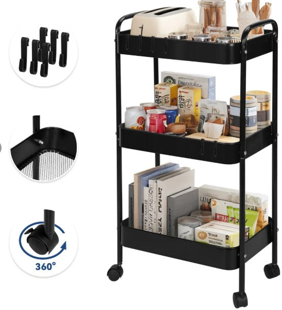Carro Estante Organizador 3 Niveles - Plegable