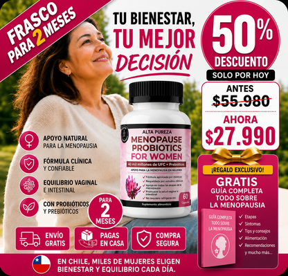 Menos sofocos, menos hinchazón y noches más tranquilas para despertar con más energía, sentirte mejor y disfrutar cada día con mayor bienestar.