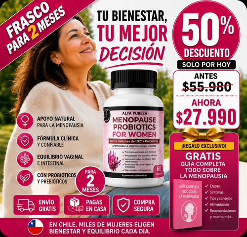 Menos sofocos, menos hinchazón y noches más tranquilas para despertar con más energía, sentirte mejor y disfrutar cada día con mayor bienestar.
