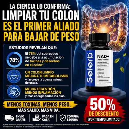 Recupera tu energía, rendimiento y vitalidad cada día - Selerb Mens NAD+
