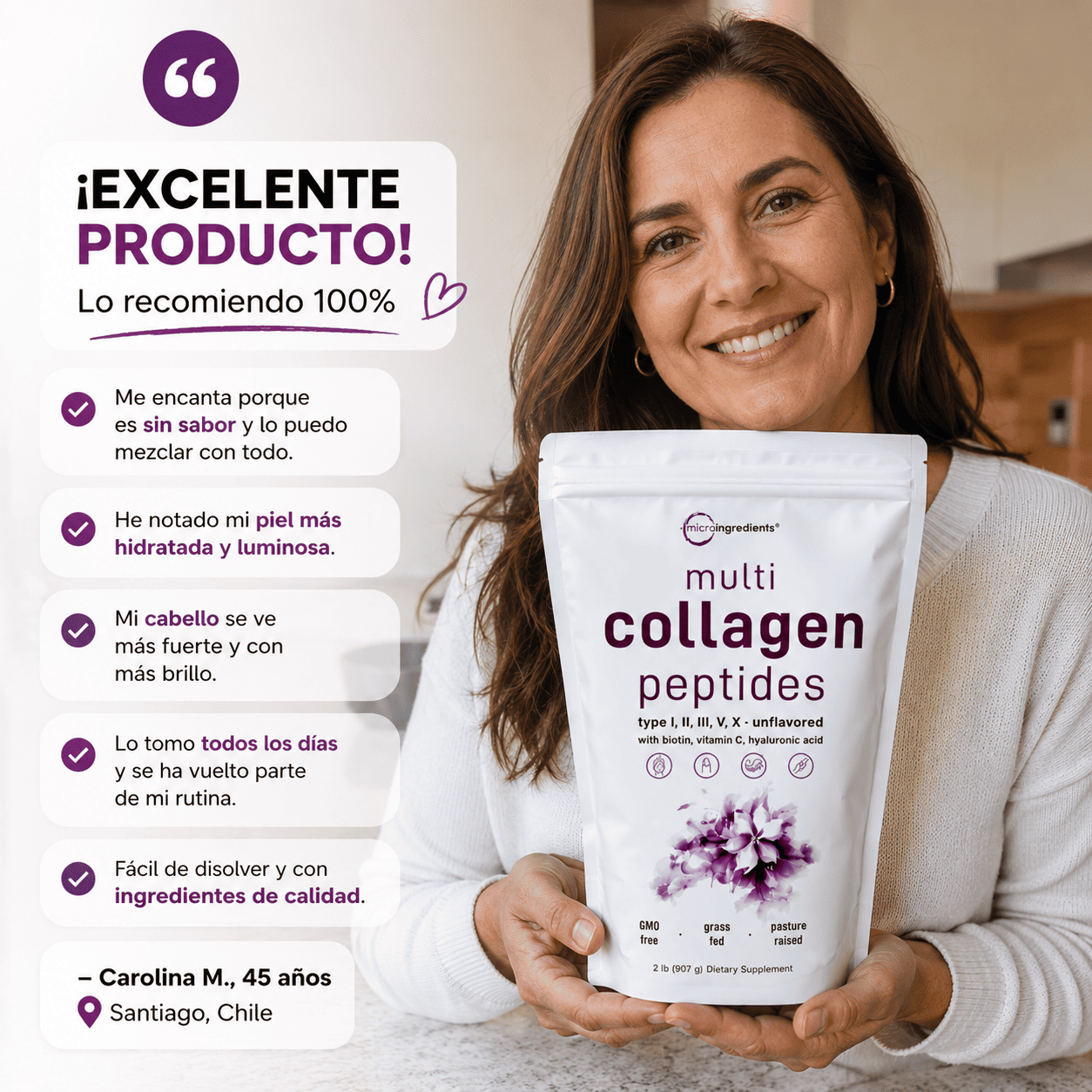 MultiCollagen™ - Tu Juventud diaria - Con Biotina y Acido Hialuronico