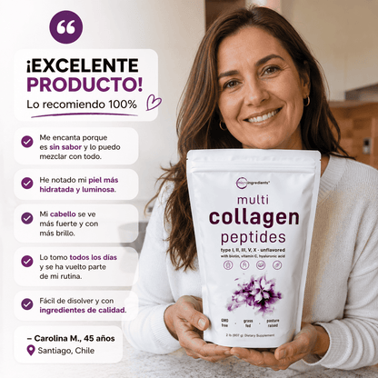 MultiCollagen™ - Tu Juventud diaria - Con Biotina y Acido Hialuronico
