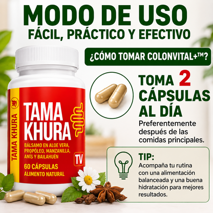 Colon Vital+™ - Bienestar digestivo natural para sentirte más liviano y equilibrado cada día