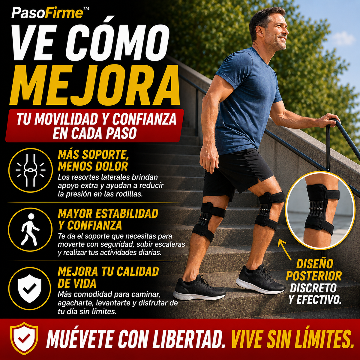 PasoFirme™ Más apoyo para seguir en movimiento.