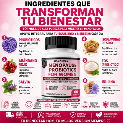 Menos sofocos, menos hinchazón y noches más tranquilas para despertar con más energía, sentirte mejor y disfrutar cada día con mayor bienestar.
