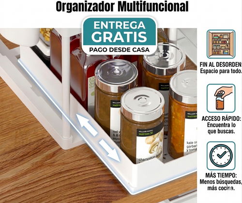 Organizador retráctil - Doble nivel