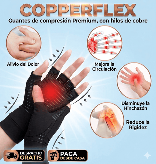 Guantes de compresión con cobre - Artritis/Tendinitis  CopperFlex