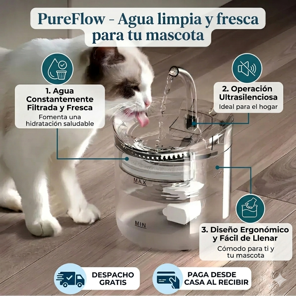Bebedero Inteligente - Mascotas PureFlow