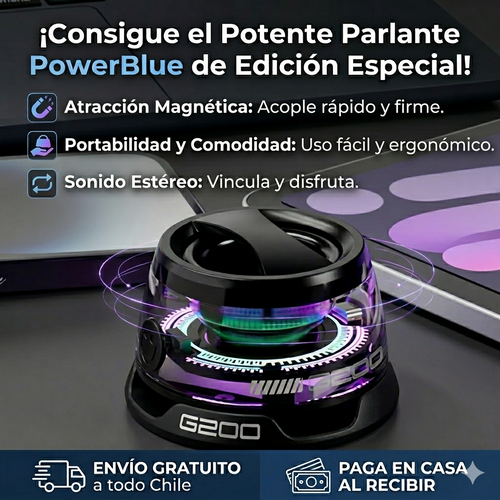 Parlante Magnético Portátil - PowerBlue