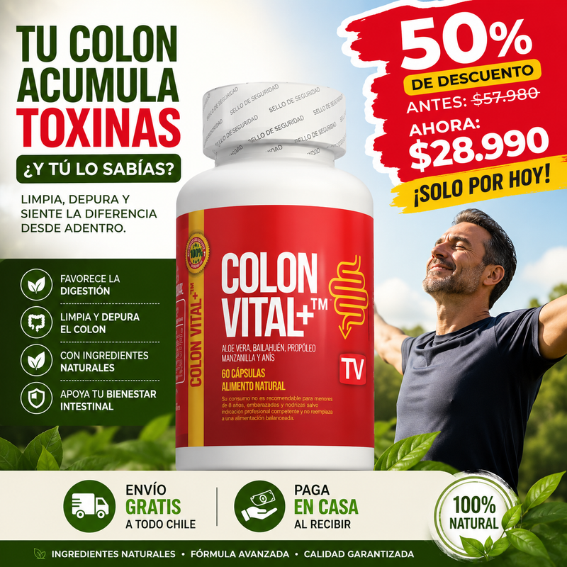 Colon Vital+™ - Bienestar digestivo natural para sentirte más liviano y equilibrado cada día
