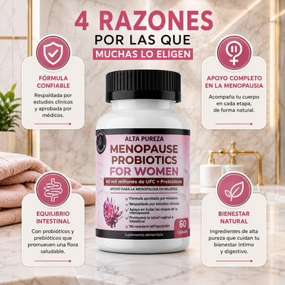 Menos sofocos, menos hinchazón y noches más tranquilas para despertar con más energía, sentirte mejor y disfrutar cada día con mayor bienestar.