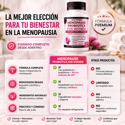 Menos sofocos, menos hinchazón y noches más tranquilas para despertar con más energía, sentirte mejor y disfrutar cada día con mayor bienestar.